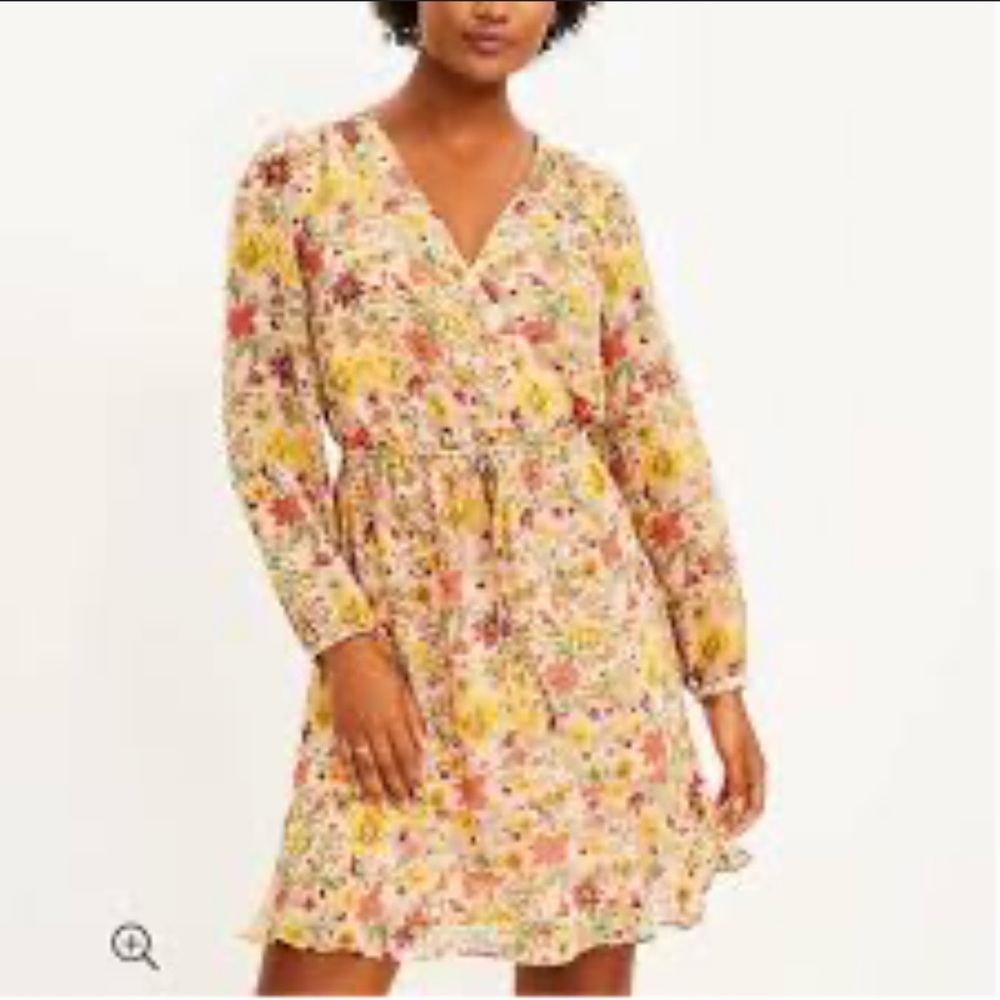 NWT Loft floral pink dress size XS